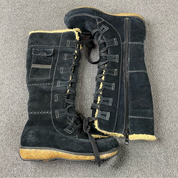 Timberland knee high Sherpa lined suede women's boots Size 7.5. - Picture 1 of 10
